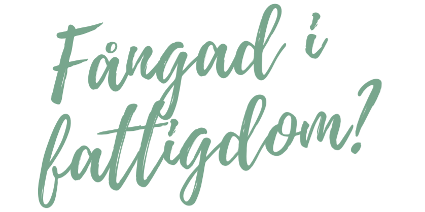 Fångad i fattigdom? skrivet i skrivstil